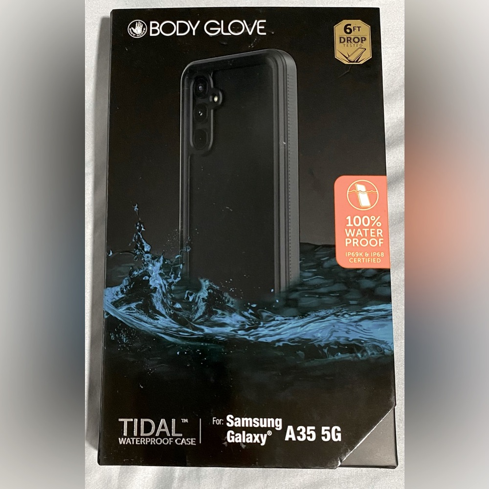 Samsung Galaxy A35 5G Black Tidal Waterproof Case By Body Glove NWT
